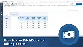 How to use PitchBook for raising capital