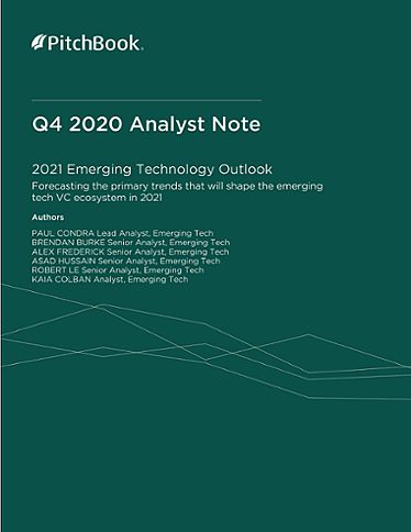 PitchBook Analyst Note: 2021 Emerging Technology Outlook