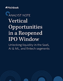 PitchBook Analyst Note: Vertical Opportunities in a Reopened IPO Window